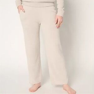 Barefoot Dreams CozyChic Ultra Lite Rolled Edge Ankle Pant in Satin Plus 2X NEW